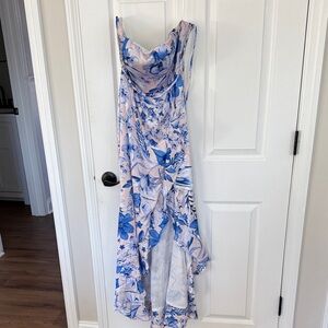 Floral Blue and White Women's Dress